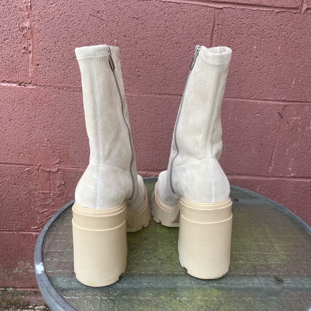 Syro Suede Platform Square Toe Boots Size 9 - Picture 10 of 15